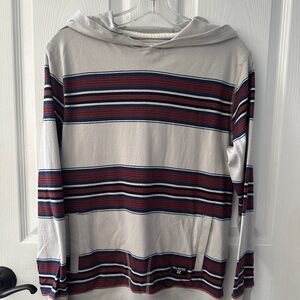 Billabong Striped Hoodie Cotton Tee Shirt
